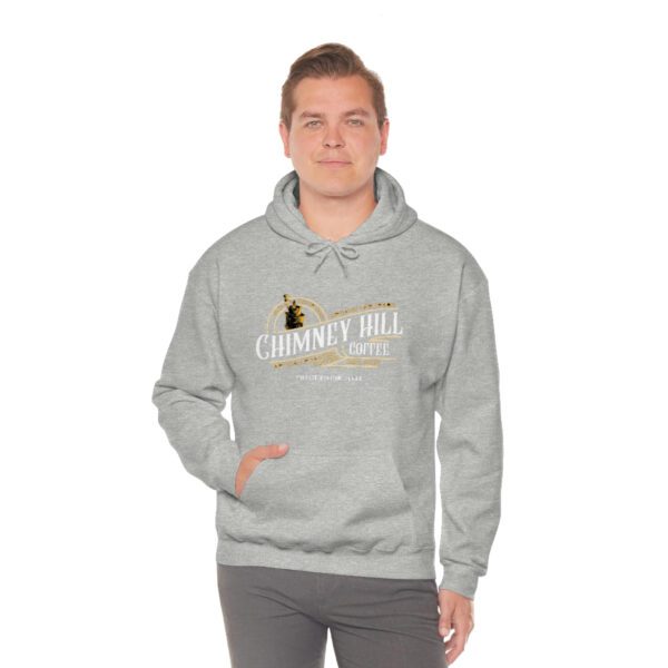 Chimney Hill Coffee – Unisex Heavy Blend™ Hooded Sweatshirt Apparel Fresh Roasted Coffee Delivery in College Station, TX