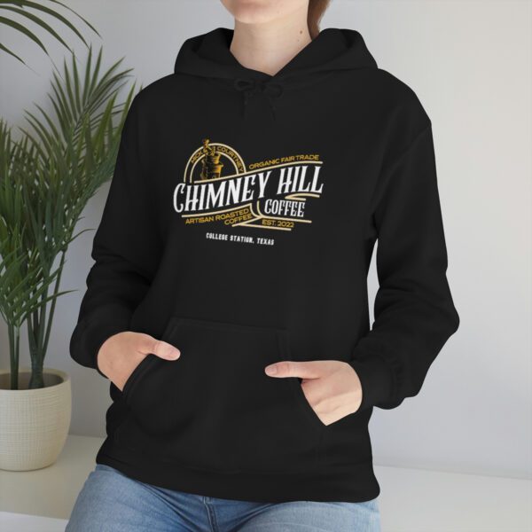 Chimney Hill Coffee – Unisex Heavy Blend™ Hooded Sweatshirt Apparel Fresh Roasted Coffee Delivery in College Station, TX