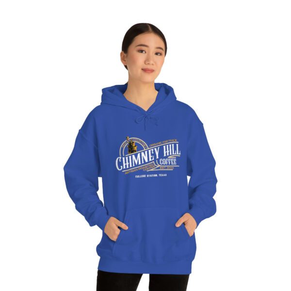 Chimney Hill Coffee – Unisex Heavy Blend™ Hooded Sweatshirt Apparel Fresh Roasted Coffee Delivery in College Station, TX