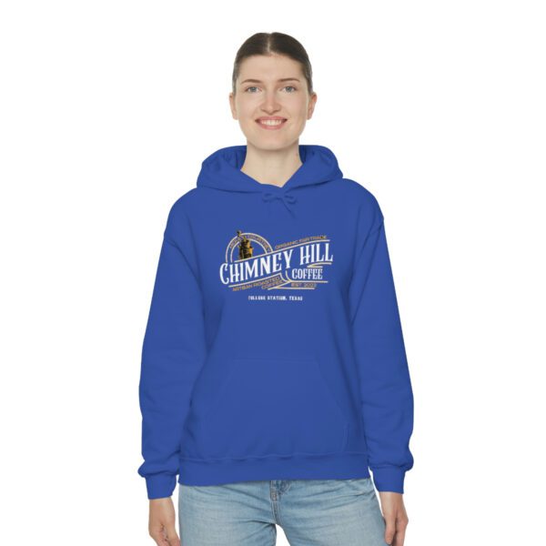 Chimney Hill Coffee – Unisex Heavy Blend™ Hooded Sweatshirt Apparel Fresh Roasted Coffee Delivery in College Station, TX