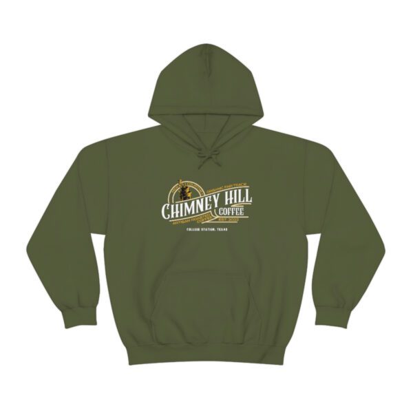 Chimney Hill Coffee – Unisex Heavy Blend™ Hooded Sweatshirt Apparel Fresh Roasted Coffee Delivery in College Station, TX