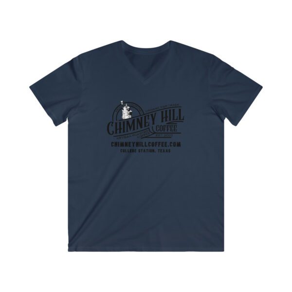 Chimney Hill Coffee Men’s Fitted V-Neck Short Sleeve Tee Apparel Fresh Roasted Coffee Delivery in College Station, TX