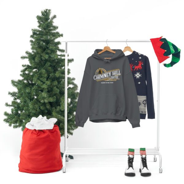 Chimney Hill Coffee – Unisex Heavy Blend™ Hooded Sweatshirt Apparel Fresh Roasted Coffee Delivery in College Station, TX
