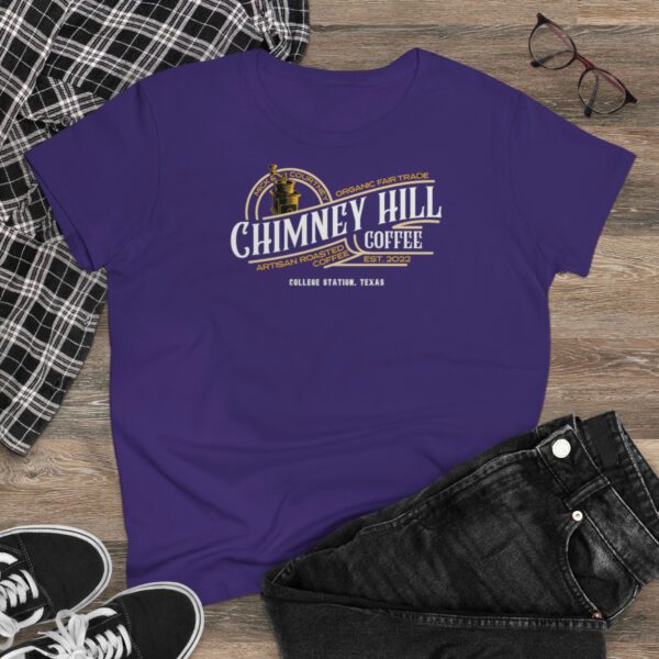 Women’s Midweight Cotton Tee Chimney Hill Coffee Fresh Roasted Coffee Delivery in College Station, TX